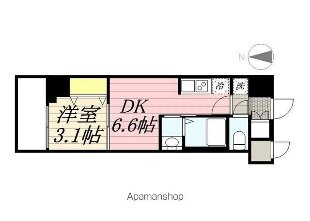 ジニア深川住吉[1DK/25.78m2]の間取図