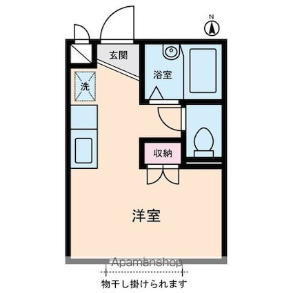 ユーハイツ[1R/18m2]の間取図