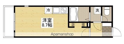広島県広島市中区広瀬町[1R/22.35m2]の間取図