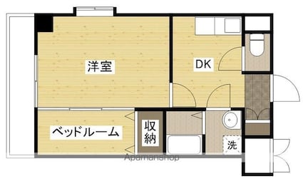 広島県広島市西区三滝町[1SDK/32.12m2]の間取図