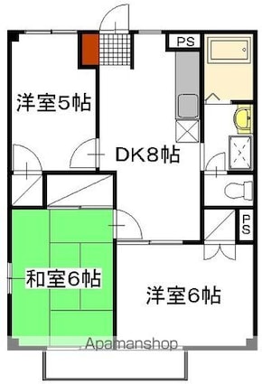 ロックヒルⅣ[3DK/52.17m2]の間取図