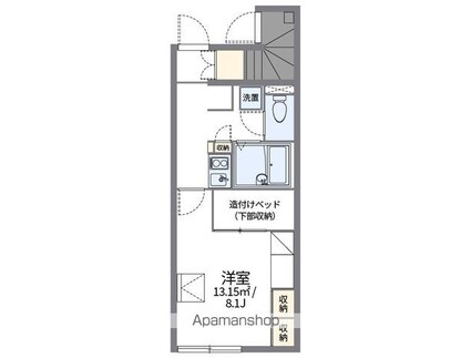 レオパレスｎｅｗ伊部[1K/23.61m2]の間取図