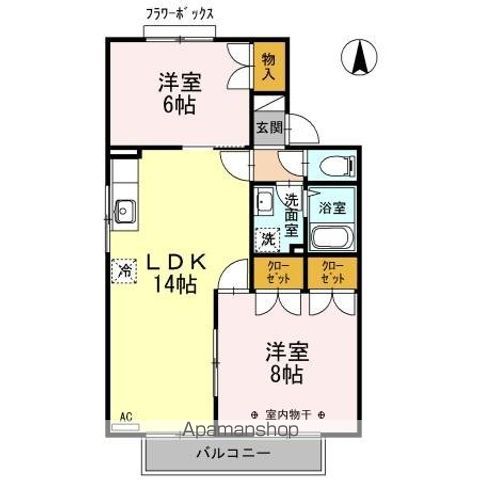 コーポラスUの間取り写真