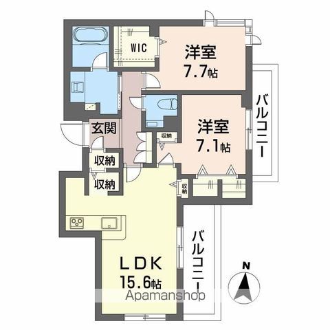 ビィアン アテリアの間取り写真