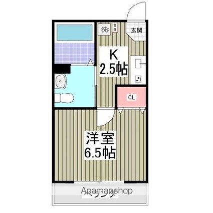 メゾンアレンヌ[1K/23.18m2]の間取図