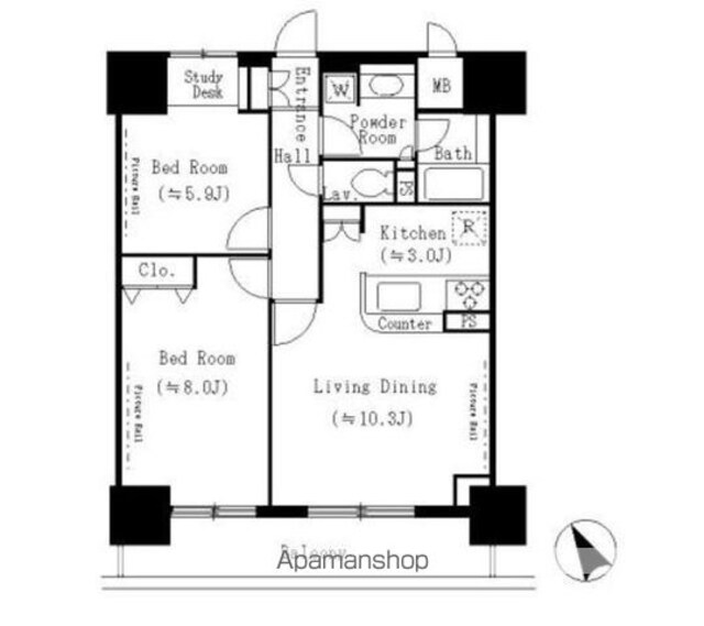 サンクレール荒川ブランガーデン[1SLDK/60.2m2]の間取図