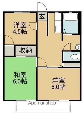 城之内マンションBの間取り写真
