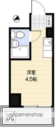 銀座ダイヤハイツ[1R/13.59m2]の間取図