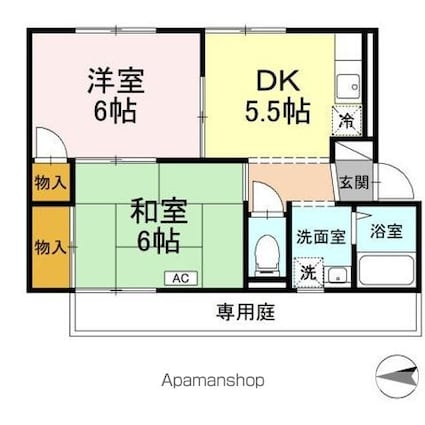 ポニーズ　ハイム[2K/40.68m2]の間取図