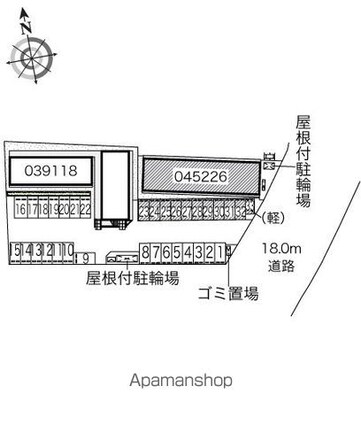 レオネクスト白亜パレス[1LDK/40.26m2]の配置図