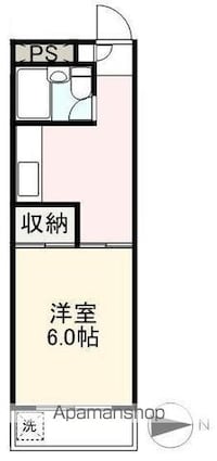 プレシャスタイム新北[1K/24.36m2]の間取図