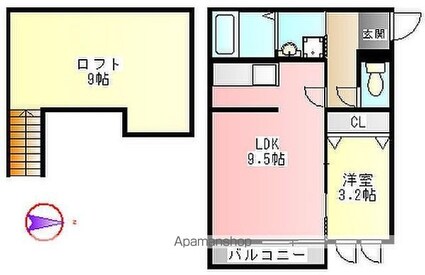 Ｃｒｅｏ浄心[1LDK/31.81m2]の間取図