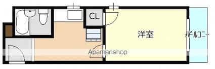 リベルタ東雲[1K/22.23m2]の間取図