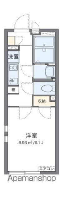 クレイノル　ディネ[1K/21.11m2]の間取図