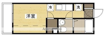 広島県広島市佐伯区屋代１丁目[1R/18.76m2]の間取図