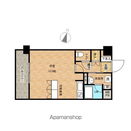 パークキューブ板橋本町[1DK/33.96m2]の間取図