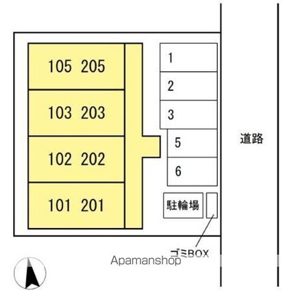 Ｂｅｌｌｅ　ｃｏｔｅ[1K/26.8m2]の配置図