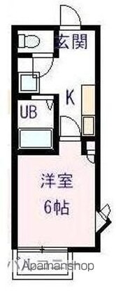 広島県尾道市栗原町[1K/19.77m2]の間取図