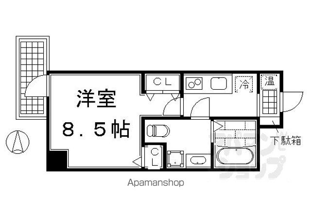 フォース二条城東の間取り写真