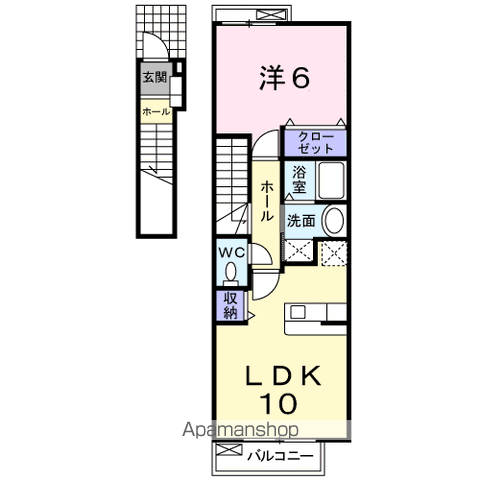 ロックガーデン森Ａ 202 ｜ 千葉県柏市今谷南町5-33（賃貸アパート1LDK・2階・42.37㎡） その2