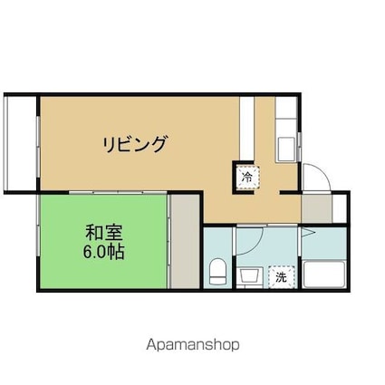 パレスプリーマＣ[1LDK/43.47m2]の間取図