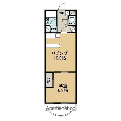 アメニティパレス奥野[1LDK/38.53m2]の間取図