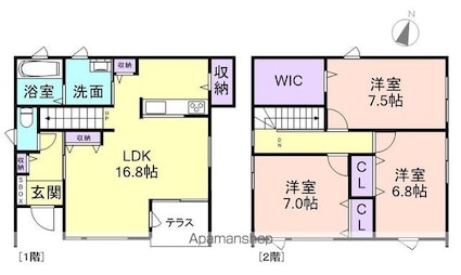 パイエティヨシマン[3LDK/97.7m2]の間取図