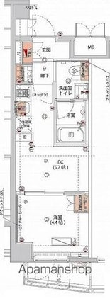 ハーモニーレジデンス神楽坂ヒルズｓｅｃｏｎｄ[1DK/25.8m2]の間取図