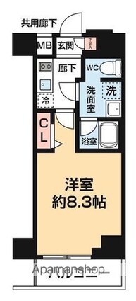 ＡＲＣＯＢＡＬＥＮＯ　ＫＡＮＡＭＡＣＨＩⅡ[1K/25.6m2]の間取図