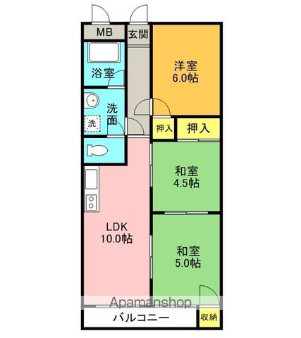 サンローズマンションの間取り写真