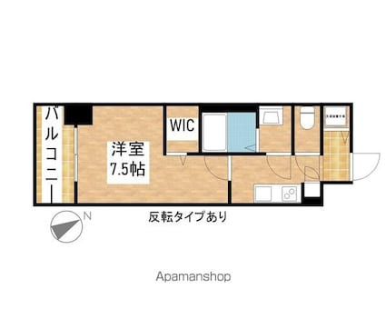 エスリード新栄プライム[1K/23.35m2]の間取図