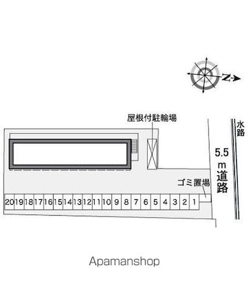 レオパレス長浜インター[1K/21.81m2]の配置図