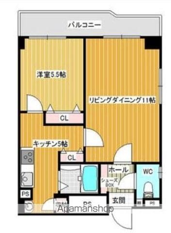 晩翠ウイングビルの間取り写真
