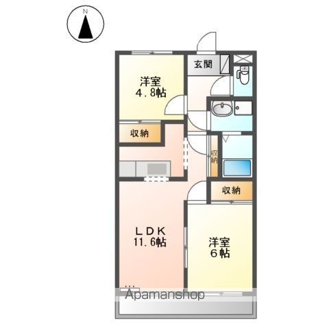 【岐阜市小西郷のアパートの間取り】