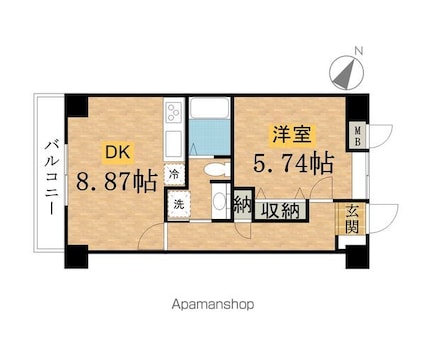 ＬＯＩＲＥ[1LDK/36.8m2]の間取図