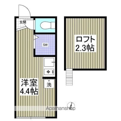 アーバンプレイス沼袋Ｂ棟[1R/9.2m2]の間取図