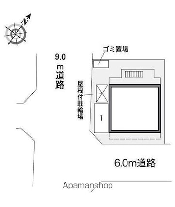 レオパレスアリーナレジデンス[1K/20.81m2]の配置図