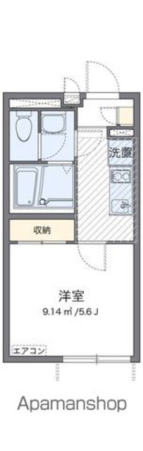 クレイノハイブリッジときわ通り[1K/20.54m2]の間取図