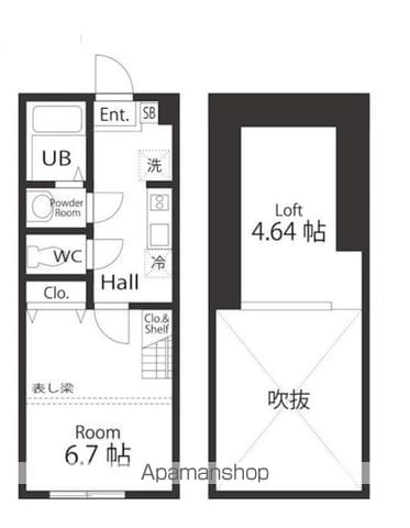 ハーミットクラブハウス衣笠の間取り写真