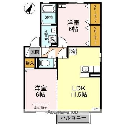 オリーブ Bの間取り写真