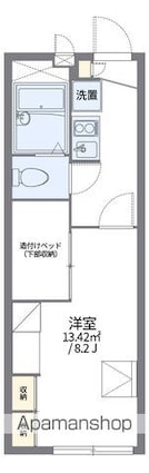 レオパレスカメリアウエスト[1K/22.35m2]の間取図
