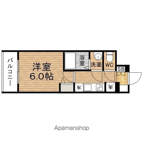プレサンス京橋GREENYARDアルミラの間取り写真