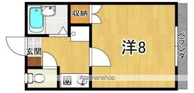 香川県高松市前田東町[1K/24.05m2]の間取図