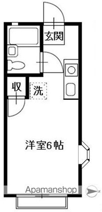 コーポ・オリーブ[1K/17.39m2]の間取図