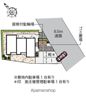 レオネクストプランドール多摩川[1K/20.08m2]の配置図