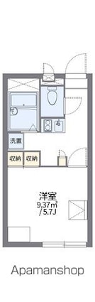 レオパレス新田町[1K/20.28m2]の間取図