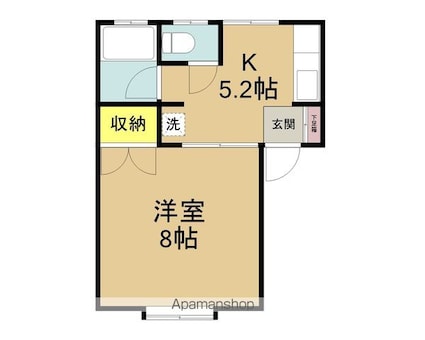 コーポゴールドブリッチ[1K/32.99m2]の間取図