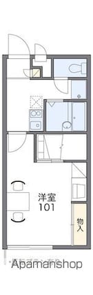レオパレスＹＯＳＨＩＫＩ[1K/23.18m2]の間取図
