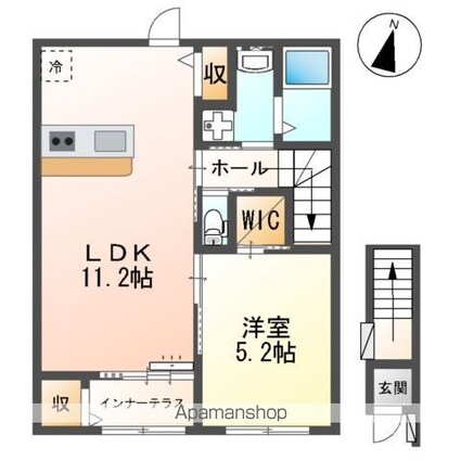 仮）大治町八ツ屋アパート[1LDK/48.2m2]の間取図