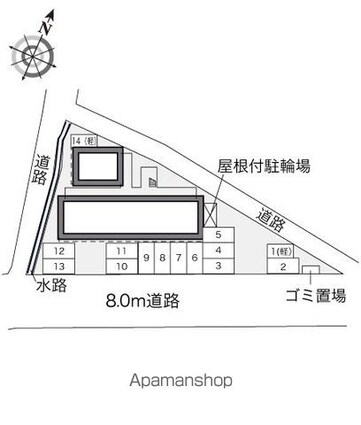 レオパレスＵＴＯＧＡＲＩＡ[1K/20.28m2]の配置図